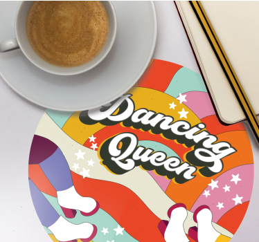 Personalizable coasters colorful dance feet design - TenStickers