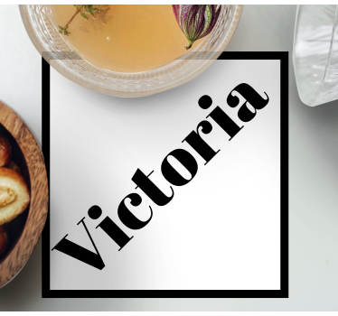 Personalizable coasters personalized name display - TenStickers