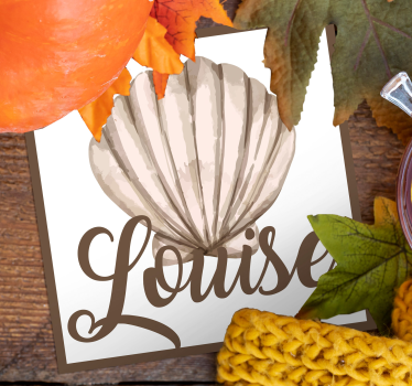 Personalizable coasters shell with custom name - TenStickers