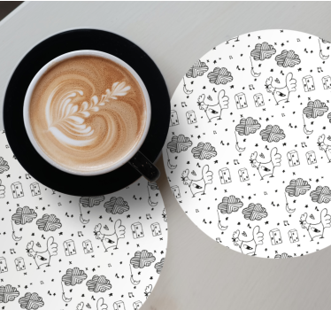 Personalizable coasters with charming farmhouse design - TenStickers