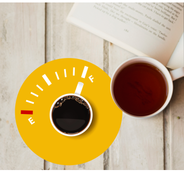 Personalizable coasters with coffee level indicator - TenStickers