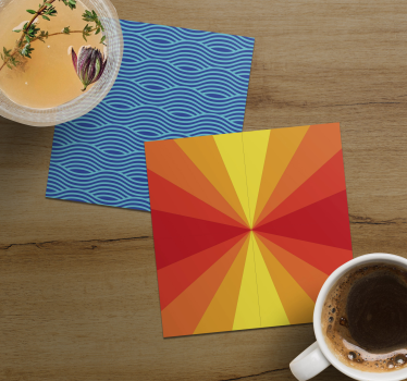 Radiant color burst coasters - TenStickers