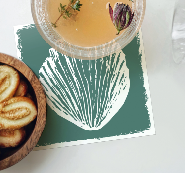 Shell print pattern coasters - TenStickers