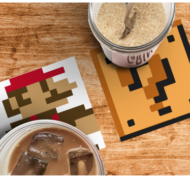 Super Mario themes geeky coasters - TenStickers