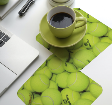 Tennis ball drink coaster - TenStickers