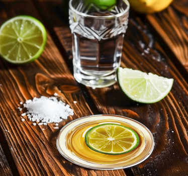 Tequila with lime coaster - TenStickers