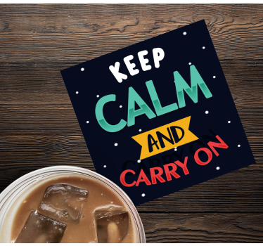Text coasters motivational quote typography - TenStickers