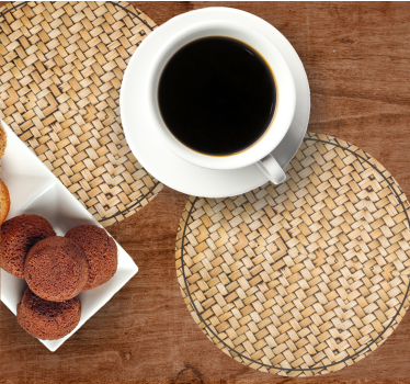 Textured circular coasters - TenStickers