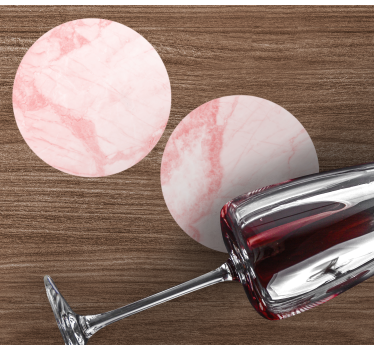 Textured pink marble coasters - TenStickers