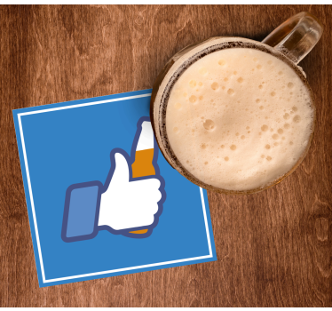 Thumbs up beverage beer mats - TenStickers
