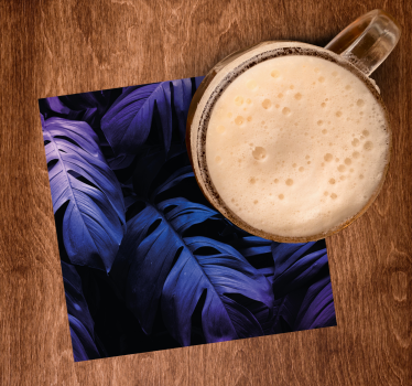Verdant foliage motifs coasters - TenStickers