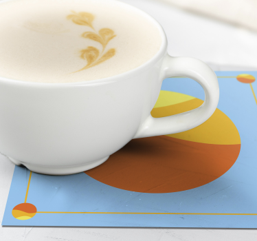 Vibrant circular color fields coasters - TenStickers