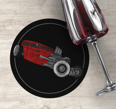 Vintage coasters classic hot rod artwork - TenStickers