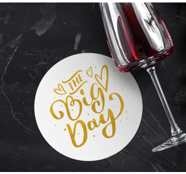 Wedding coasters elegant celebration typography - TenStickers
