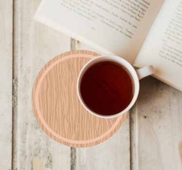 Wood grain surface coasters - TenStickers