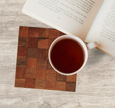 Wooden texture pattern coasters - TenStickers