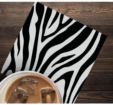 Zebra stripe pattern coasters - TenStickers