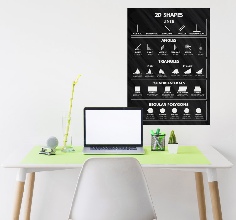 2d shapes poster print design - TenStickers
