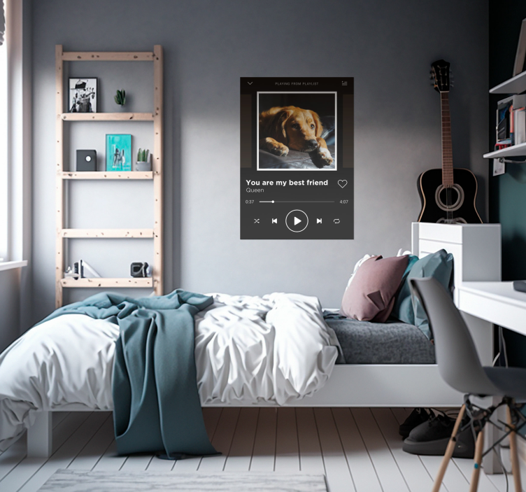 Customizable music player music poster - TenStickers