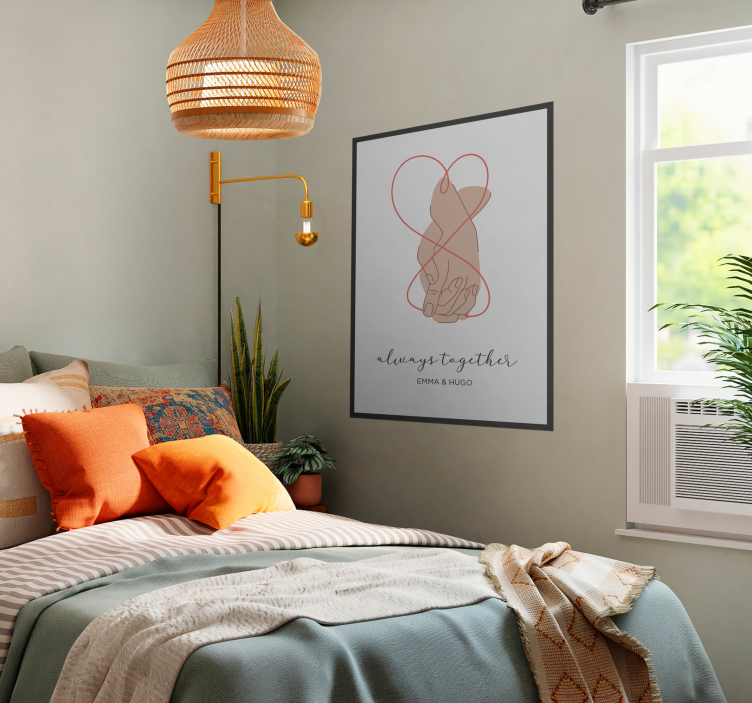 Always together abstract master bedroom poster - TenStickers