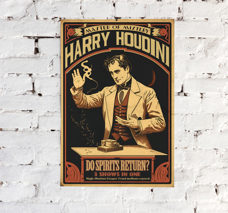 Houdini vintage wall poster - TenStickers