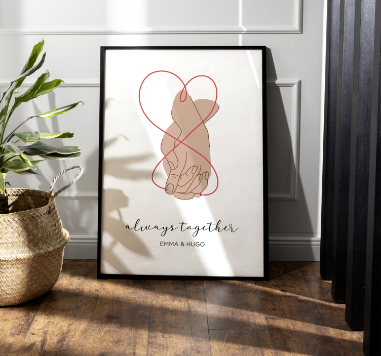 Always together abstract master bedroom poster - TenStickers