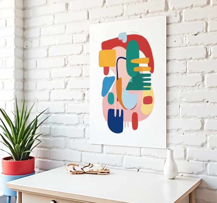 Colorful shapes abstract poster - TenStickers