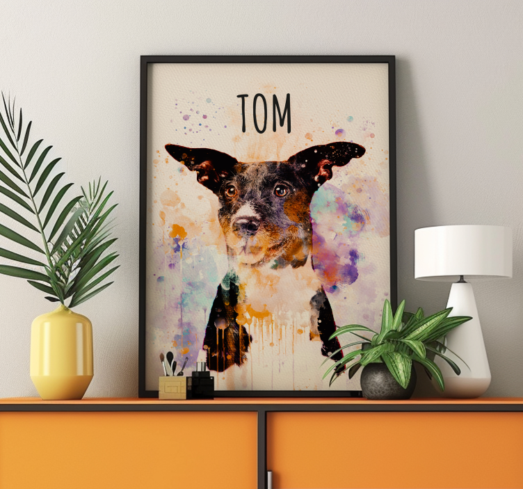 Custom watercolor art animal poster - TenStickers