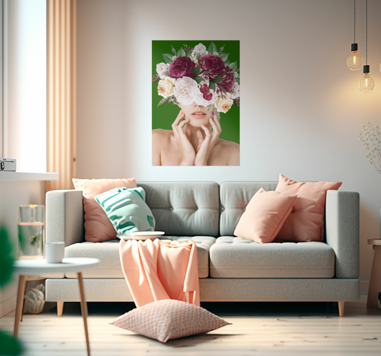 Flowering woman wall poster - TenStickers