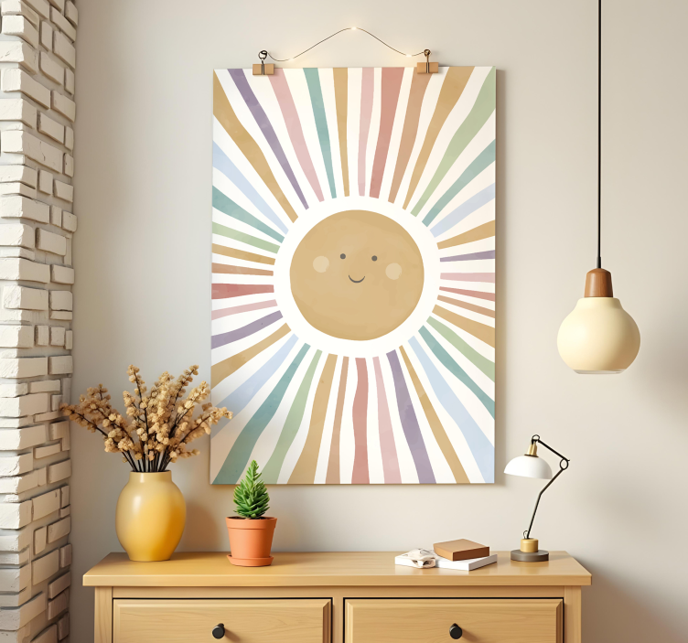 Happy sun nursery wall poster - TenStickers