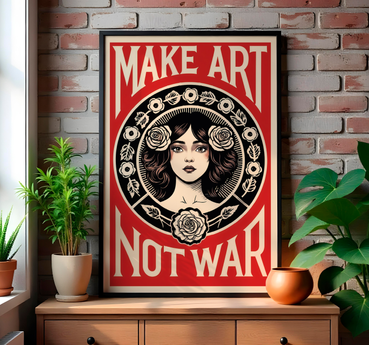 "Make art not war" art poster - TenStickers