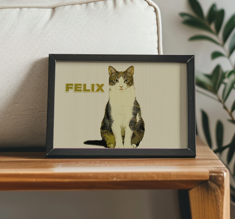 personalized illustration half tone animal poster - TenStickers