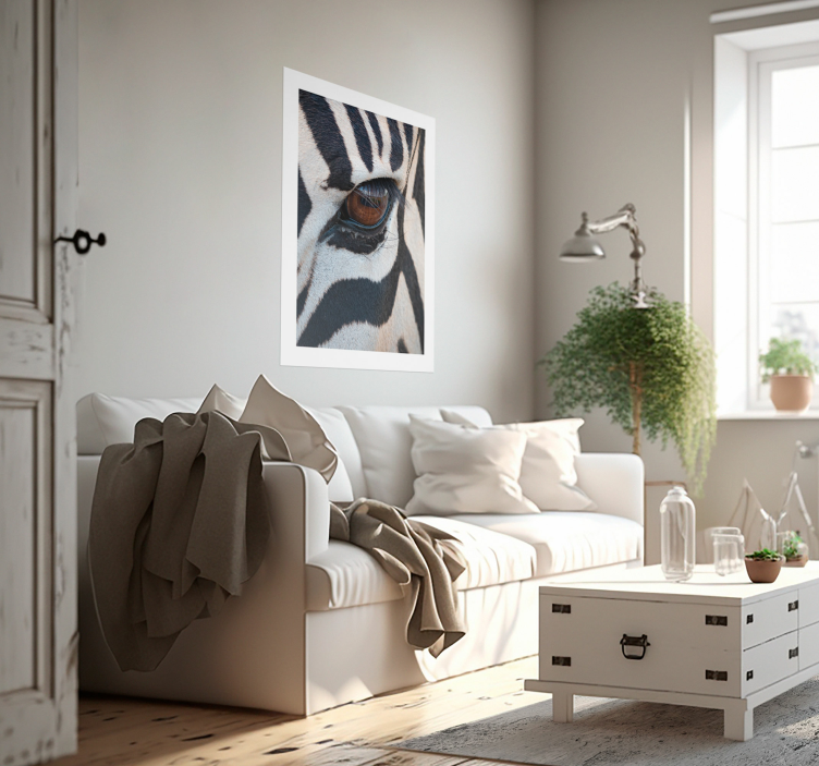 Zebra eyes animal wall poster - TenStickers