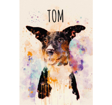 Custom watercolor art animal poster - TenStickers