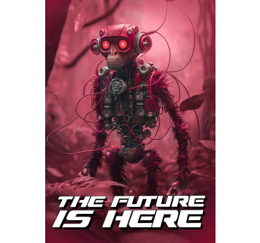 Robot monkey poster  - TenStickers