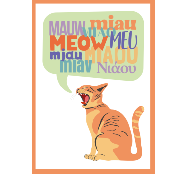 Cats meow nursery poster for wall - TenStickers