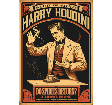 Houdini vintage poster for wall - TenStickers