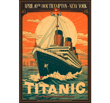 Titanic's maiden voyage vintage wall poster - TenStickers