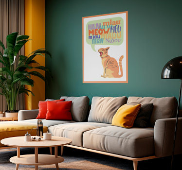Cats meow nursery poster for wall - TenStickers