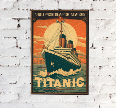 Titanic's maiden voyage vintage wall poster - TenStickers
