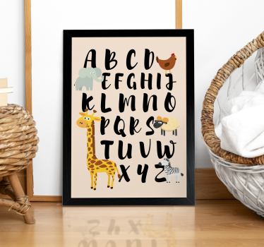 Animals with alphabet nursery poster - TenStickers