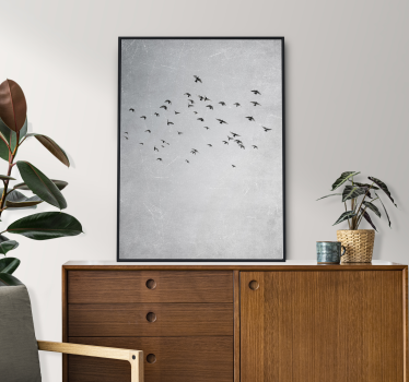 Birds flying animal design wall art poster - TenStickers