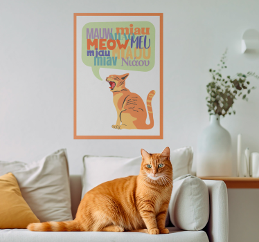 Cats meow nursery poster for wall - TenStickers
