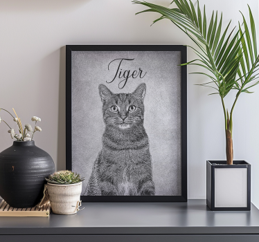 custom black and white draw animal poster - TenStickers