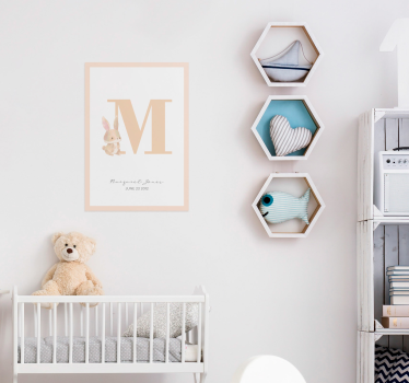 Custom initial personalise poster - TenStickers