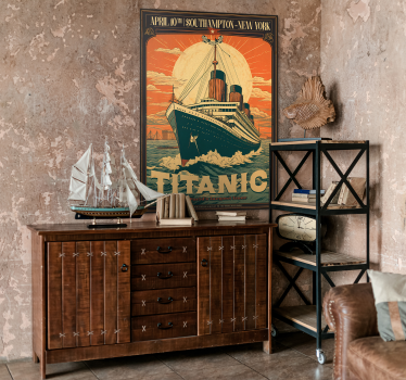Titanic's maiden voyage vintage wall poster - TenStickers