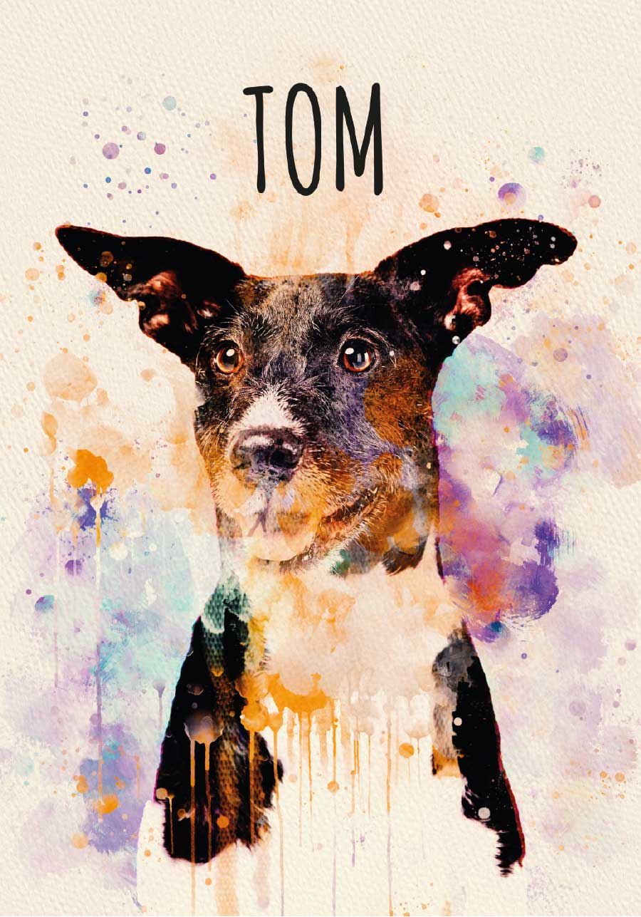Custom watercolor art animal poster - TenStickers