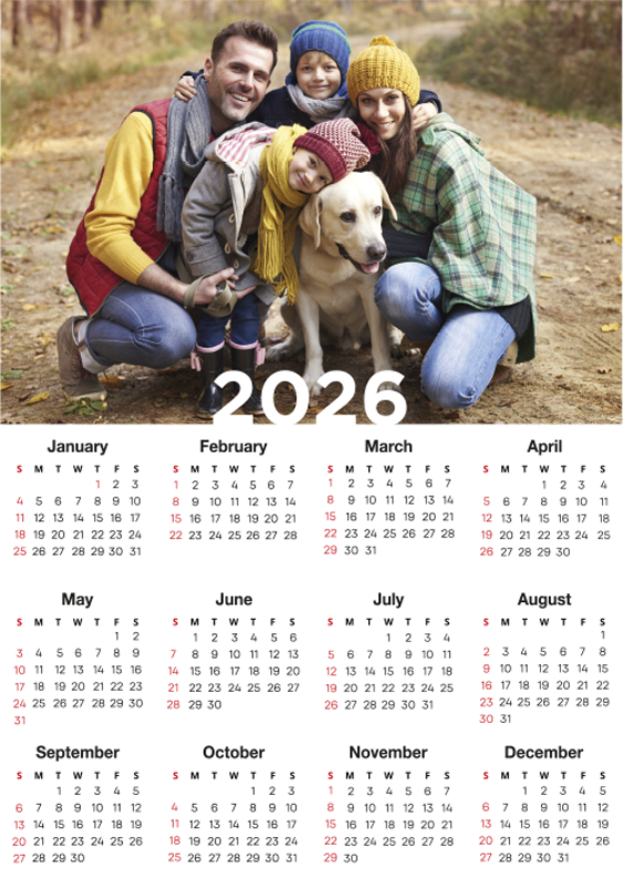 Customisable poster calendar 2026 - TenStickers