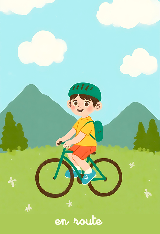 on the way cycling poster - TenStickers