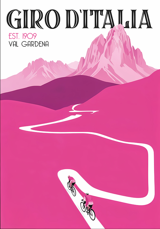 "Val Gardena" cycling poster - TenStickers